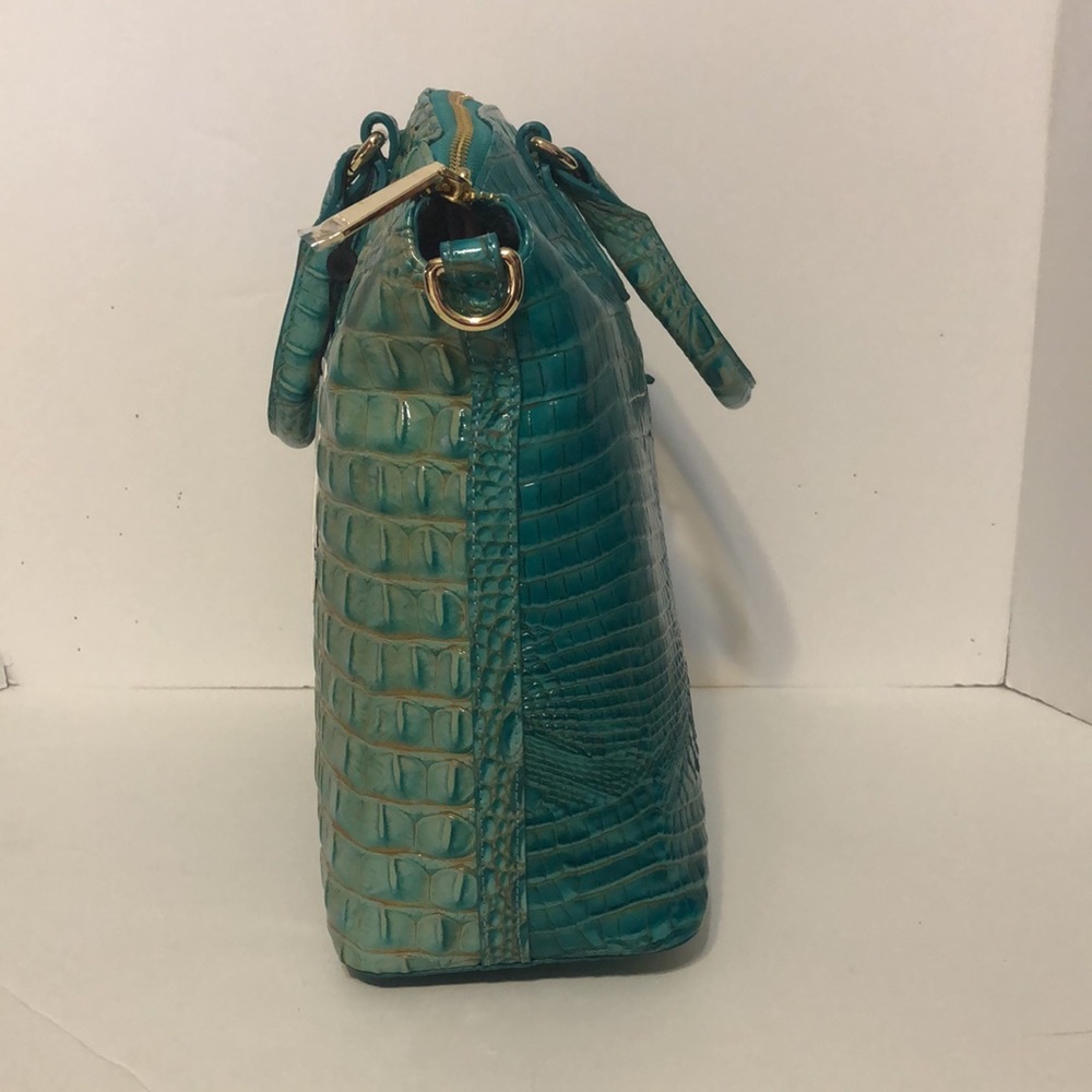 Brahmin Turquoise Large Duxbury Satchel Handbag Bag NWT - Picture 4 of 6